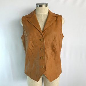 Coldwater Creek Genuine Leather Vest / Top Sz S